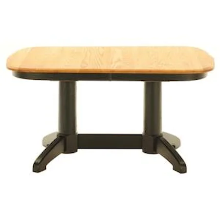 Casual Kitchen Table With Light Wheat Top and Midnight Black Base